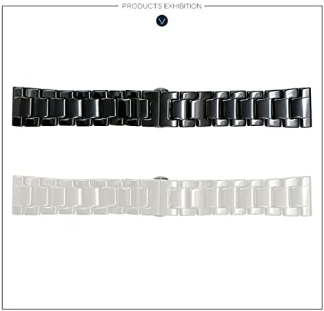 Haiqings Watch Band Ceramic Strap 20mm 22mm Relógio Banda de faixa para observar pulseira preta/branca wenfeng1991