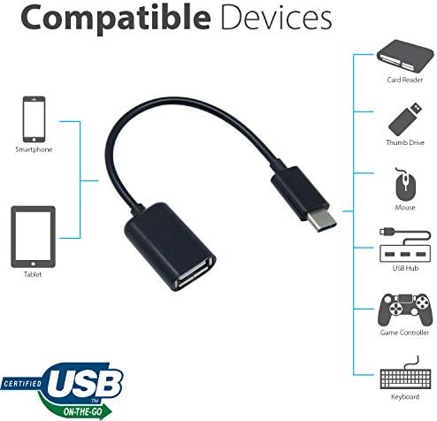 Adaptador OTG USB-C 3.0 Compatível com o seu Motorola Edge 30 Pro para funções rápidas, verificadas e de uso múltiplo,