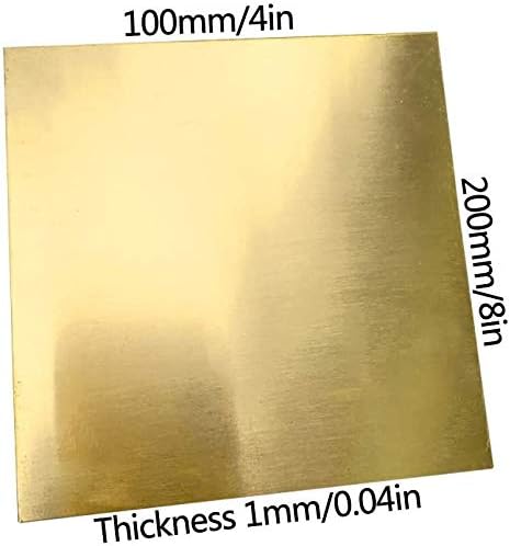Folha de latão Huilun Folhas de bronze folhas de cobre viáveis ​​100x100mm espessura 1mm para artesanato de metal reparos de placas de latão diy