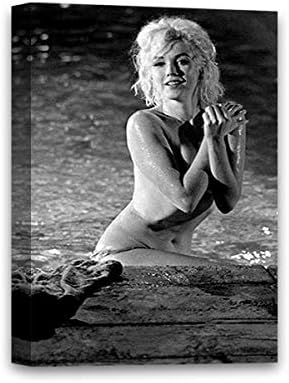 Camisola de Natal Funny Feia Naked Marilyn Monroe Art Marilyn Monroe Black and White Presd Decor para casa 15 x 22