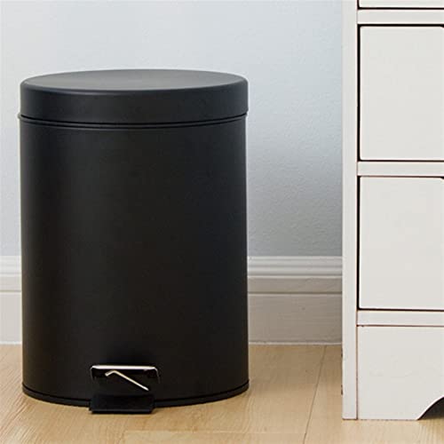 Lixo de lixo de zukeeljt lata de lixo com capa para casa sala de estar banheiro banheiro operações de lixo silencioso com lixo de cozinha impermeável removível para balde interno