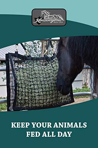 Saco de feno de alimentação lenta de Kensington com tiras de nylon extra-duráveis ​​projetadas para melhor digestão, alimentação