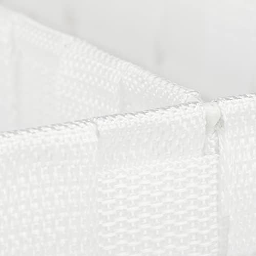 Relaxdays Bandeja de talheres de vime branco com 4 compartimentos para utensílios de cozinha H4.5 x W26 x D36 cm, polipropileno