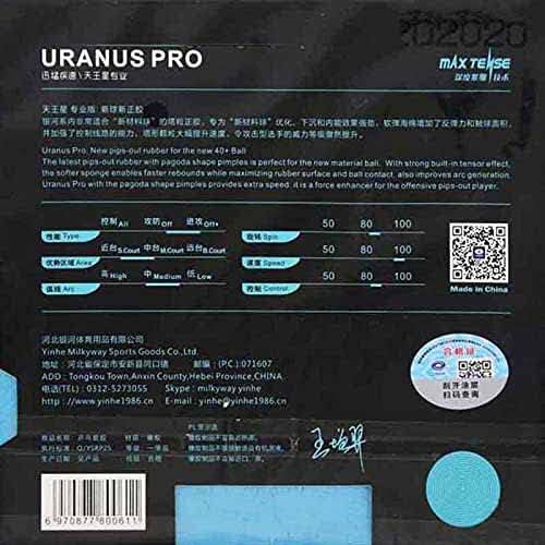 Yinhe original Uranus Pro Table Tennis Borracha 90463 Espola o traje para 40+ Tennis Racket Ping Pong Game