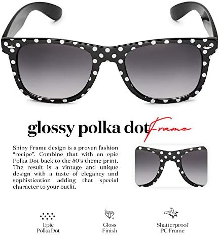 Retro Rewind Polka Dot Vintage Fashion Sunglasses for Women UV400