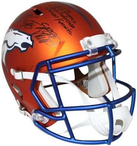 Von Miller autografou o capacete de réplica Broncos Broncos 6 INSC JSA 24203 - Capacetes NFL autografados