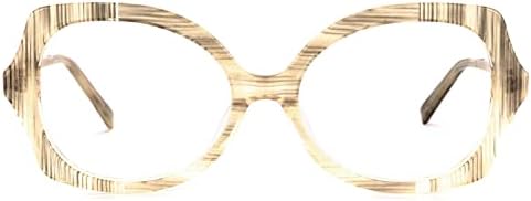 Estrutura de óculos geométricos da moda de Zeelool para mulheres com lente clara sem receita médica ZWX701721