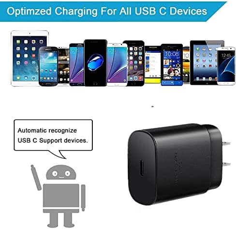 NABOWEI USB-C Super Fast Fast Charger PD 25W Bloco de parede com 1,5m Samsung Galaxy S21S21+S21ultras20s20s20+S20 Ultranote 20note 20 10note10+