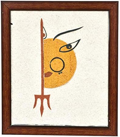O feliz carrinho autêntico símbolo da Índia, deusa de força e proteção, em folheado de pedra