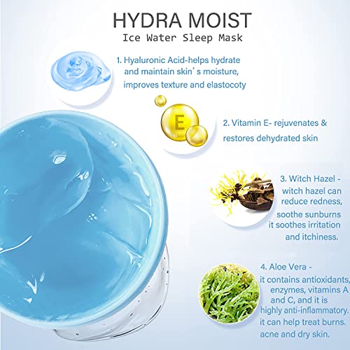 Owsen Jskin Beauty Hydra Hidra Águia de Gelo Sleeping Máscara de Sleeping Collagen, J Skin Beauty Hydra hidratante, Creme de ácido