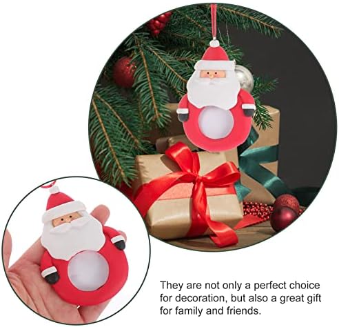Aboofan 1pc Polímero decorativo argila pingente pingente adorável pingente de fotos de Natal para decoração de casa de natal