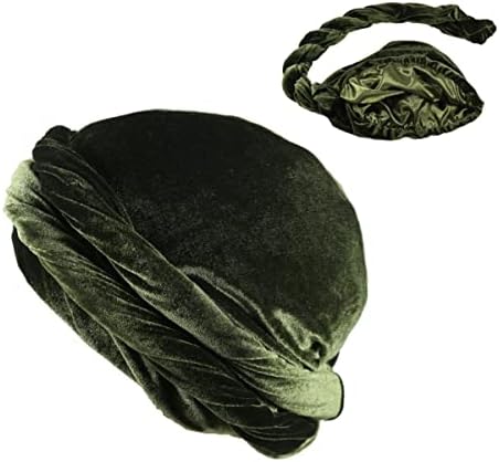 Turbante para homens turbante de halo, twist de turbante vintage envolve o modal elástico de veludo e cetim, lenço de turbante, gravata para cabelos