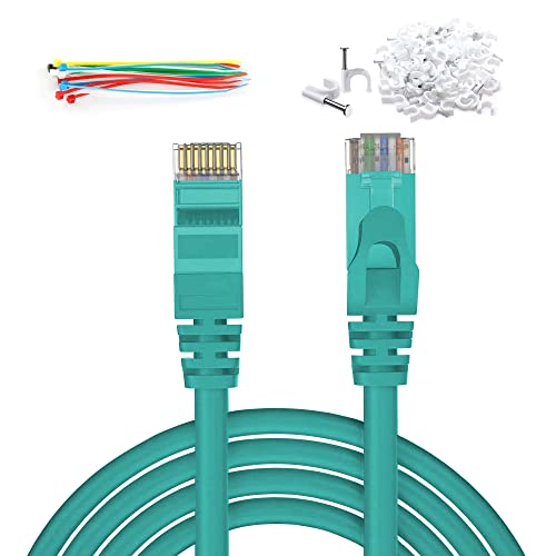 Cabo Maxlin CABT6 Cabo Ethernet para jogos de 75 pés LAN Green LAN Patch Cord Wire - Cabo de Internet de alta velocidade