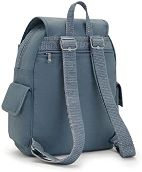 Pacote de mochila da cidade feminina Kipling, mochila pequena, mochila versátil leve, bolsa escolar, pincel azul, 10,75 '' l x 13,25