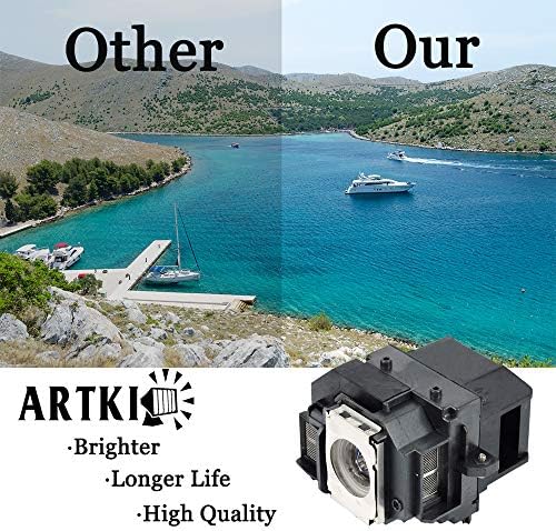 Artki ELPLP80 V13H010L80 Lâmpada de substituição para Epson Brightlink 585WI 595WI Pro 1420Wi Pro 1430Wi