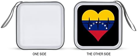 Amor Venezuela Heartbeat CD Case Case Plástico DVD Solutista portátil Bolsa de organizador de armazenamento portátil Para viagens em casa