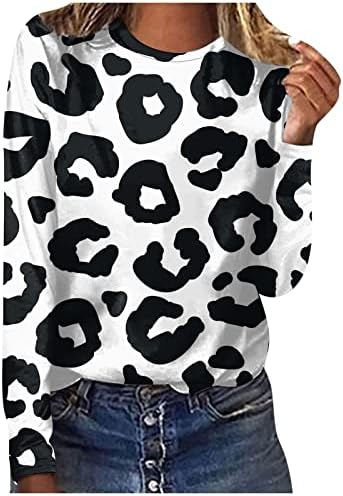Blusa de moletom casual da moda feminina Blusa floral de manga comprida camiseta solta o-pescoço Ocupado confortável Tops de pulôver