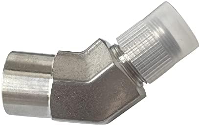 Aço inoxidável PYSRYCH 316 FIXA DE PIPE FORGENTE, cotovelo de 45 graus de rua, fêmea de 1/8 NPT x 1/8 NPT, 1pc