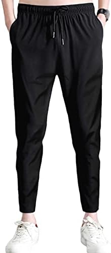 Calça de moletom masculina com bolsos de zíper calças atléticas Cargo Joggers calças casuais calças chino com bolsos