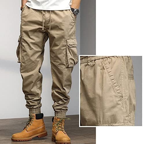 Miashui 10 Memória Moda Moda de algodão solto Lace de bolso de bolso Up calça de cintura elástica calças de trabalho