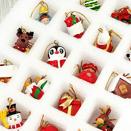 Calendário do advento Zerodeko 2022 Countdown Calendário de advento Mini enfeites de Natal Ornamentos de árvores de Natal para
