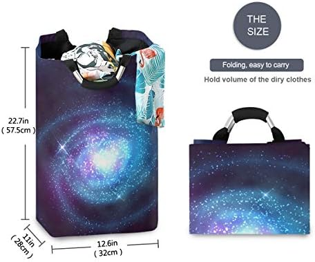 Yyzzh Spiral Galaxy Nebula no espaço sideral com estrelas estreladas do céu Night Start Swirl Lavanderia bolsa de cesta de cesta