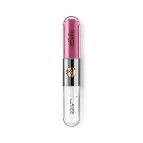 Kiko Milano - Batom líquido de toque duplo ilimitado com acabamento fosco ou de brilho labial | Cyclamen 117 | Lipstick duradouro |