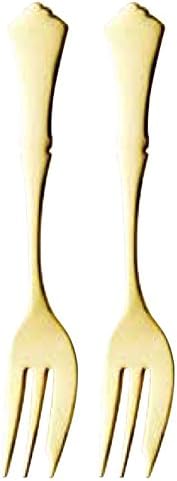 Forks de bolo de ouro clássicos Conjunto de 2