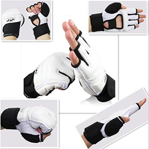 Azbuy Taekwondo Luvas de treinamento, meio de boxe de boxe de boxe de dedo