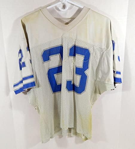Detroit Lions de 1980 23 Game usou White Jersey DP12786 - Jerseys de Jerseys usados ​​na NFL não assinada