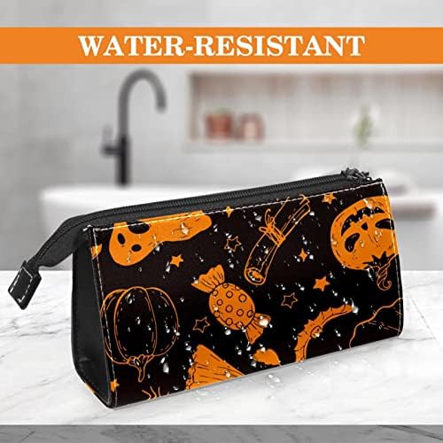 Bolsa de maquiagem, bolsa de cosméticos, organizador de bolsa de maquiagem à prova d'água, desenho animado de Halloween