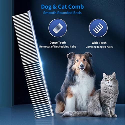 Chezmax Dog DeShedding Brush, Rake Undercoat para cães Dematando pente para cães pincel de gato para derramar ferramenta