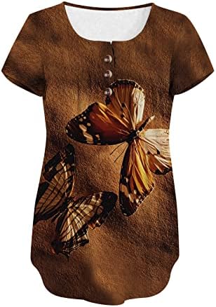 Camisa casual camiseta feminina camisa de camisas florais túnicas de túnica de verão mangas curtas slim camiseta de camiseta