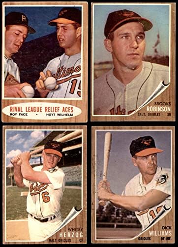 1962 Topps Baltimore Orioles perto da equipe set Baltimore Orioles GD+ Orioles