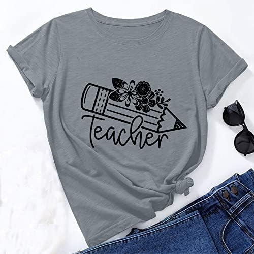 Anoo cinza Teen Girl Crew pescoço camisetas Tops Tees