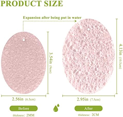 Xigua Solly Soll Soll Soll Solid Laving esponja 3 pacotes, esponjas reutilizáveis ​​de limpeza de algodão de polpa de