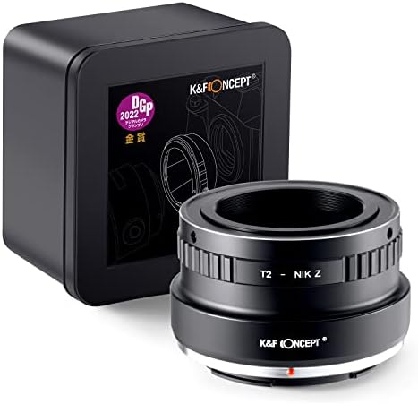 Adaptador de montagem de lentes conceituais K&F T2-NIK Z Foco manual compatível com lente de montagem de parafuso T-Mount SLR para Nikon Z Mount Camera Body