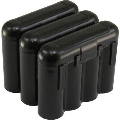 Bateria EBC 6 Casos de armazenamento de caixa de suporte de bateria AAA de plástico preto AAA