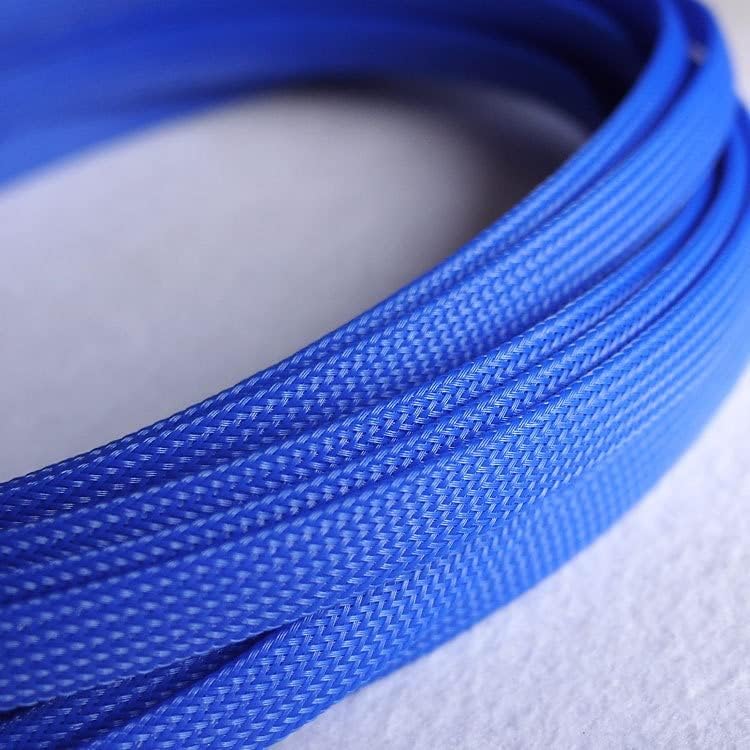Mangas de cabo 3/4/6/8/10/12/16/18/20/20/2010/30mm azul pet 3 arame dense prote proteja a fios de arame de pele de cobra conjuntos de cabos de choque de nylon -
