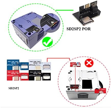 Leitor de cartões de armazenamento, para NGC SD2SP2 Adapter SD Reader Swiss Boot Disc Disc Disc Mini DVD XENO GC Chip Compatível com o GameCube.