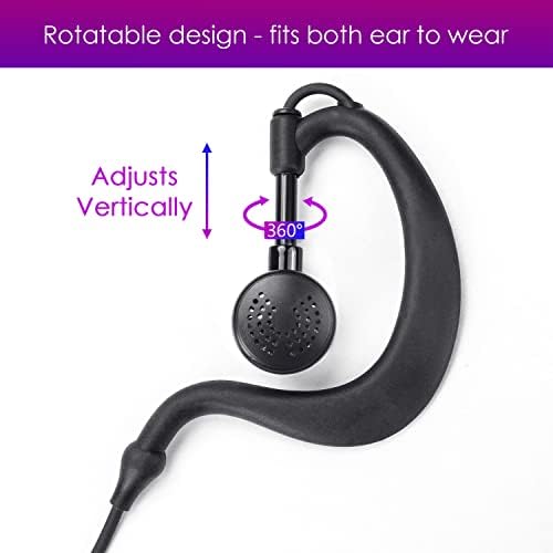 Remitize o fone de ouvido de fios únicos com microfone para Motorola Walkie Talkies, fone de ouvido e Motorola compatível