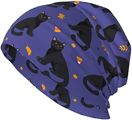 Halloween Morcegos chapéus de chapéu de malha engraçado envoltório de cabeça para adultos para adultos homens homens