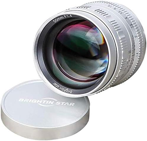 Huaban 50mm F1.4 Lente principal manual de abertura grande para a câmera Mount APS-C Mirrorless A33 A35 A37 A55 A57 A58 A65