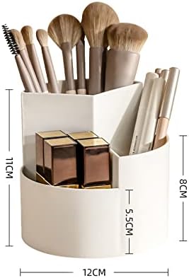 Wolpin Cosmetic Makeup Storage Organizador 3 Compartimento Stand Batom Makeup Brushes Storage Box