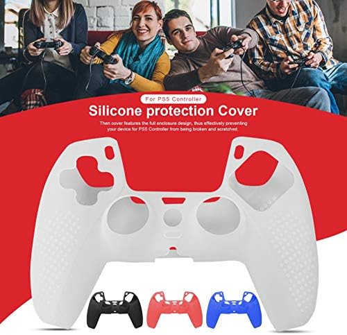 Caixa de pele da capa de silicone xianggu para controlador PS5, gargalhadas de polegar de joystick não deslizantes, capa para