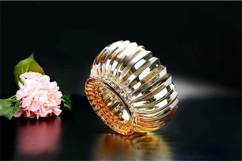BBSJ Crystal Glass Fruits Snack Plate Nut & Seca Caixa com Lid Flor Forma Luxo Presente de casamento Presente de porcelana