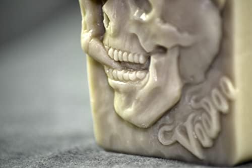 Artcraftmolds Voodoo Skull Silicone Mold para sabonete resina de cera de gesso de argila