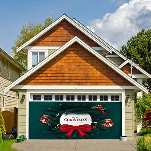 Christmas ao ar livre porta de garagem tapeçaria pano de férias decoração de pano de fundo de pano combinando pano pendurado de tamanho multi size Horizon Poster