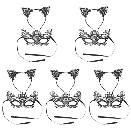 minkissy 5 conjuntos de máscara de olho adereços de acessórios suprimentos de acessórios cobrem adultos meio e fofos decorações diárias de halloween decoração decoração de suporte usando arestas de cosplay chiques