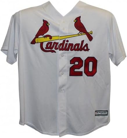 Lou Brock autografou o St. Louis Cardinals majestic white xl jersey JSA 25804 - Jerseys autografados da MLB